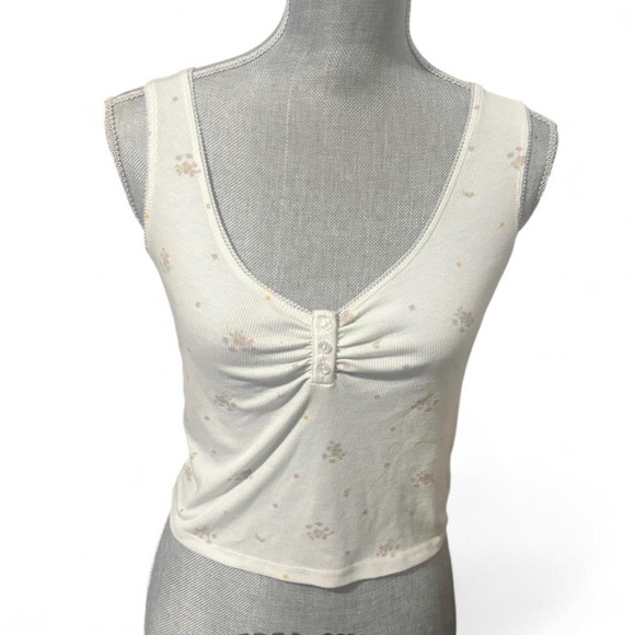 Forever 21 White Ribbed Tank Top - Picture 2 of 5